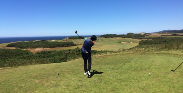 Pacific Dunes Tee Shot