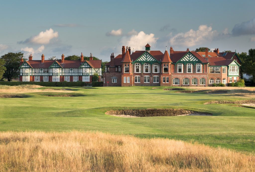 The Georgian clubhouse at Royal Lytham & St Annes Golf Club