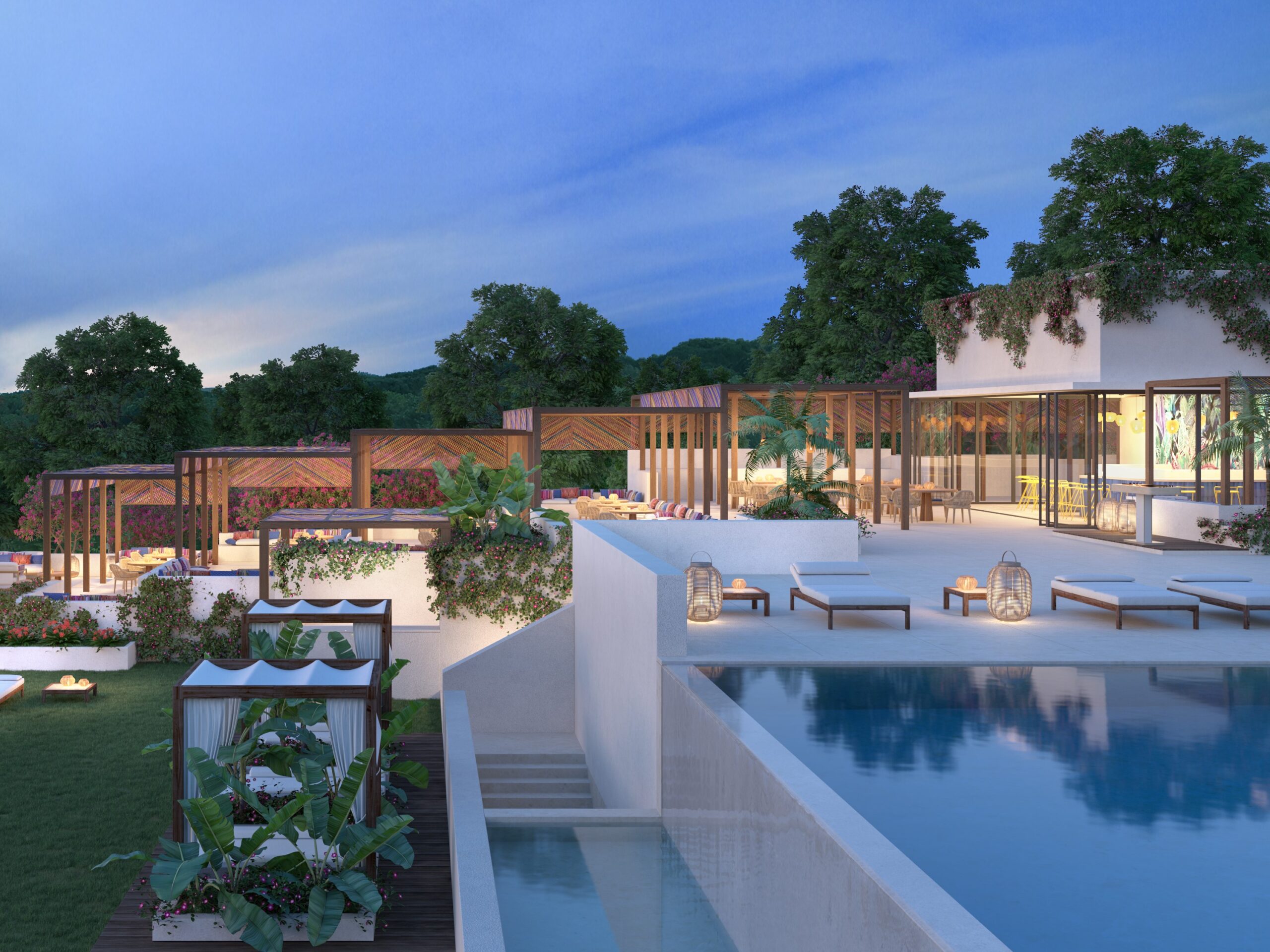 Sunset at the sotogrande resort poolbar