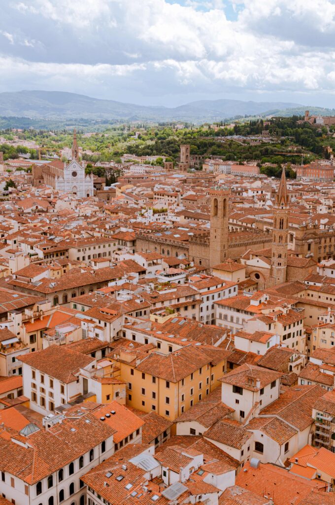 Terracotta rooftops of Florence Italy