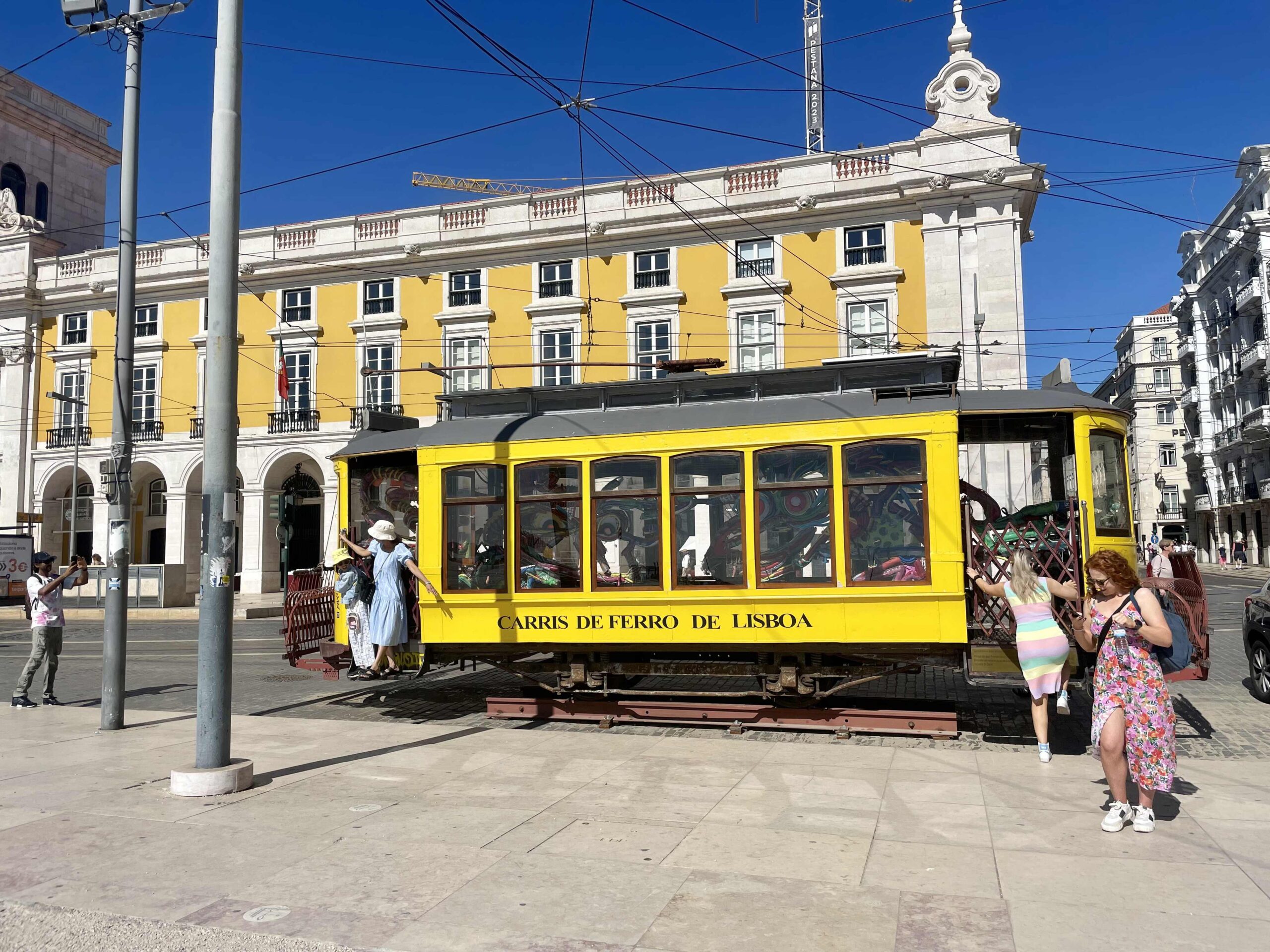 Famous Yellow Trams in Lisbon