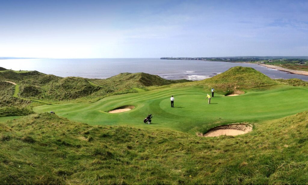 Putting on the edge of the ocean at Lahinch