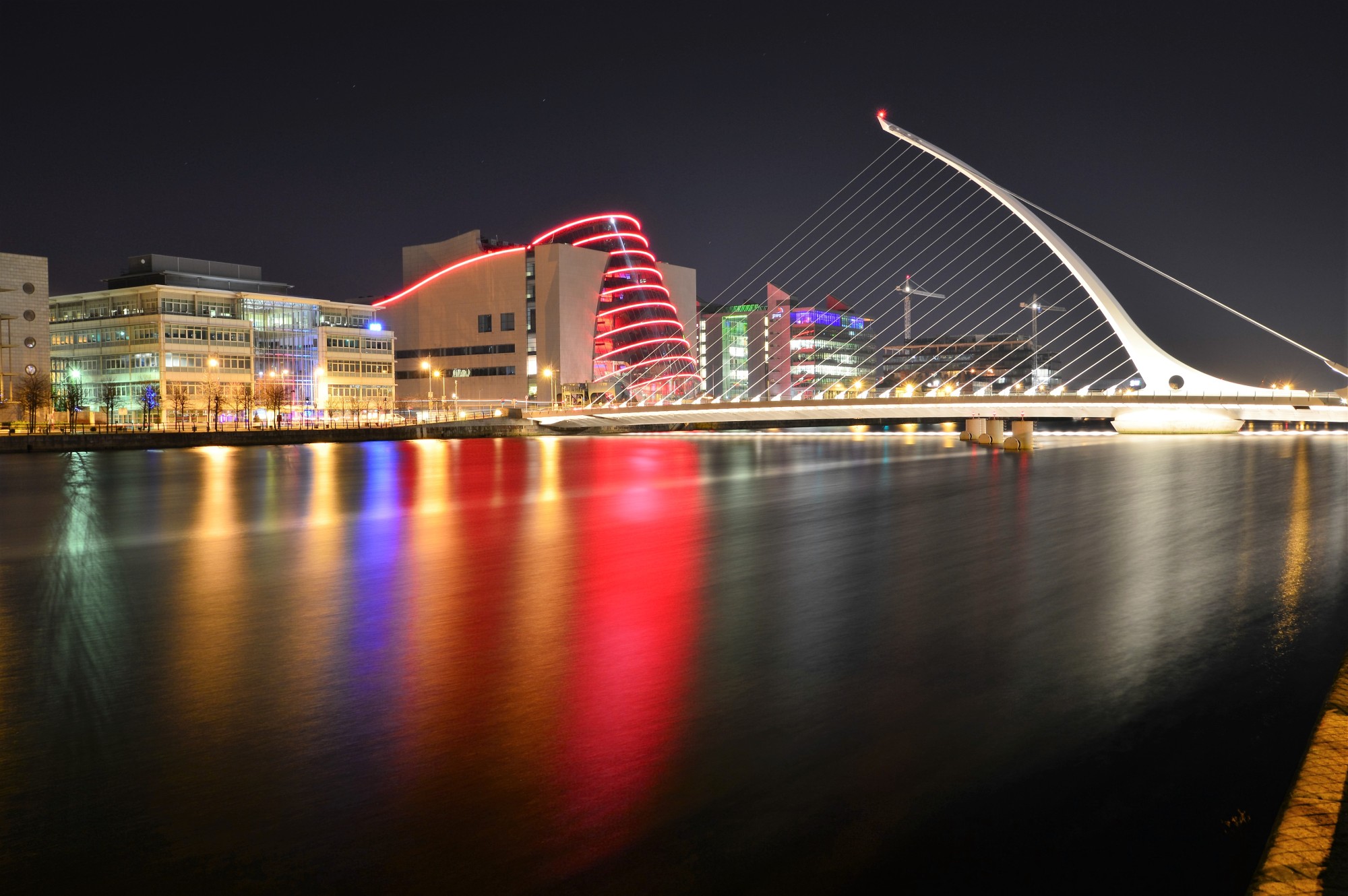 Dublin skyline at night