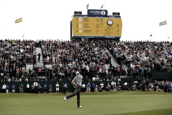 Rory McIlroy winning The Open at Royal Liverpool
