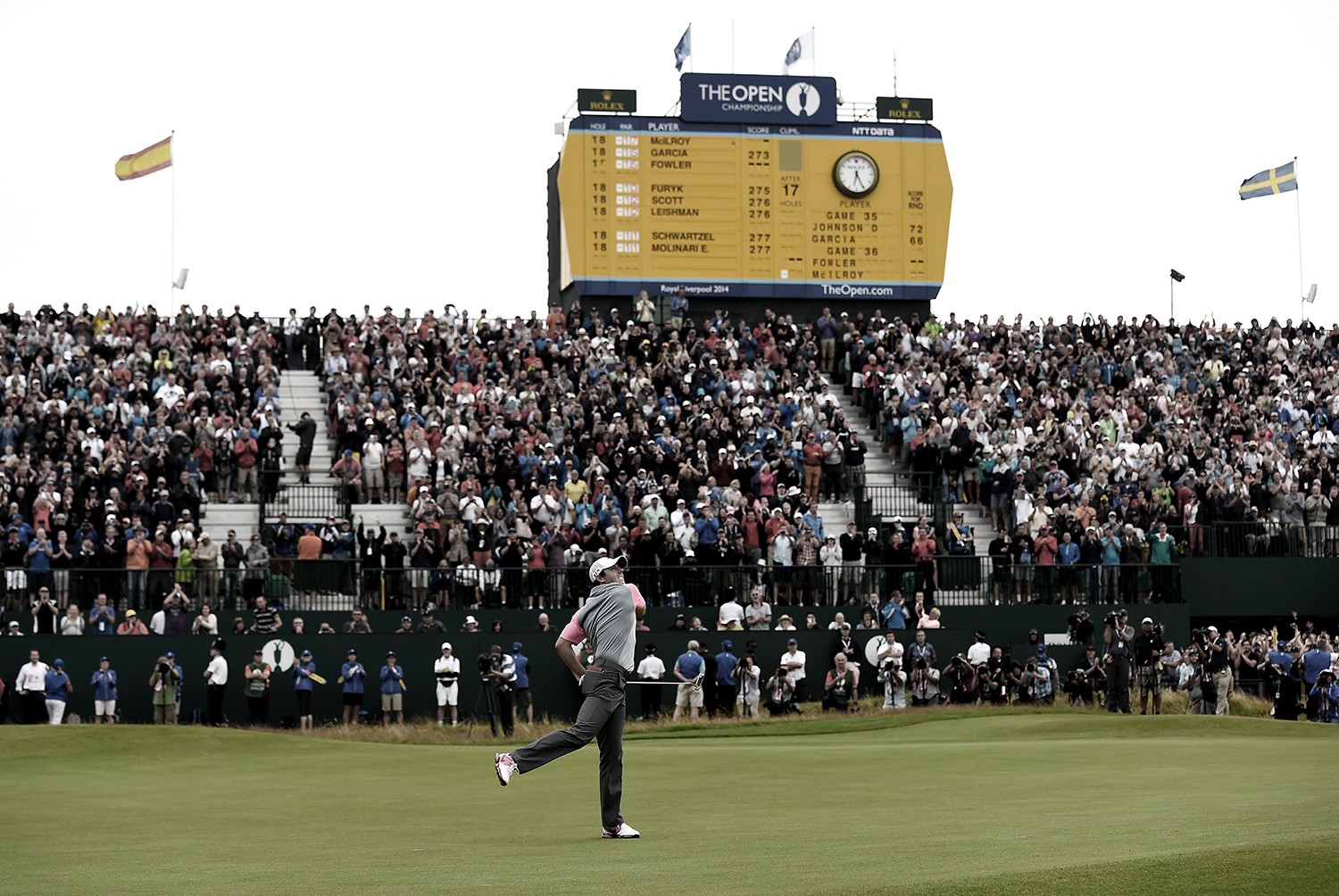 Rory McIlroy winning The Open at Royal Liverpool