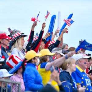 Europe fans at the Solheim Cup