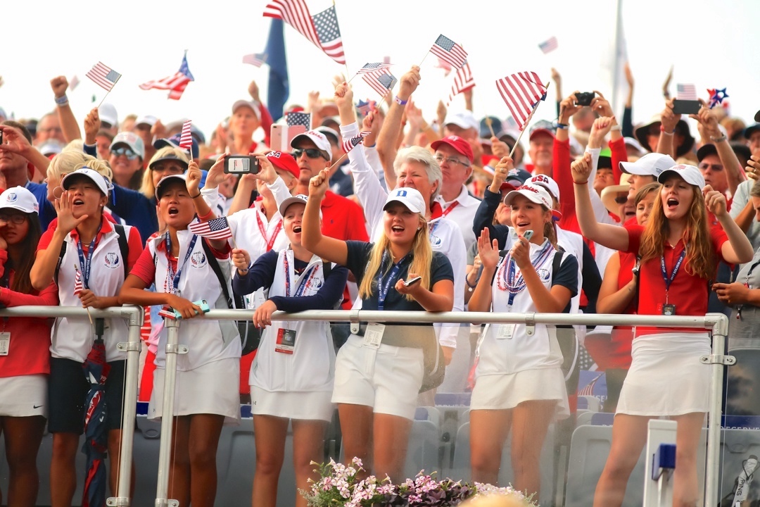 USA Fans cheering at the Solheim Cup