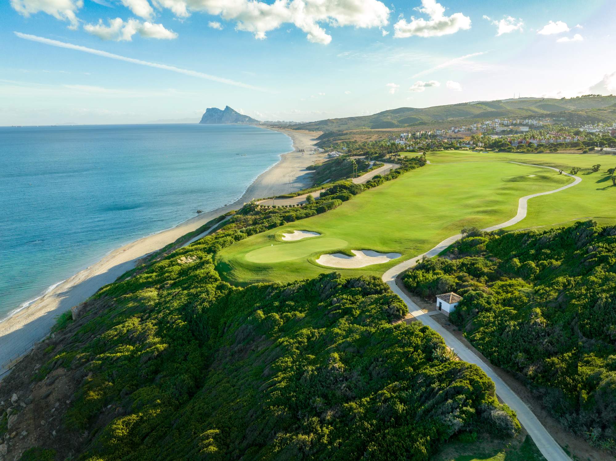 Views of Gibraltar from Alcaidesa links